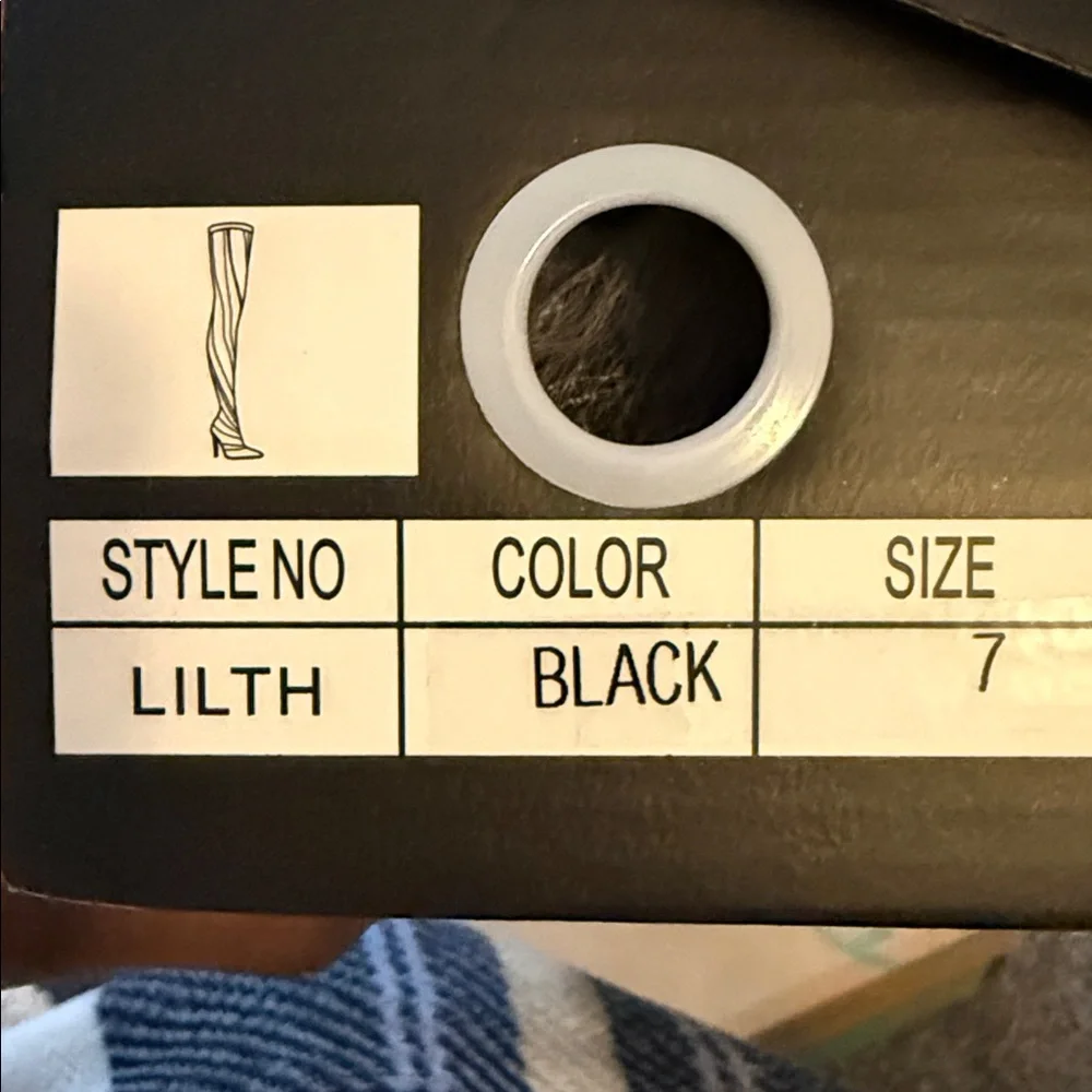 Women mesh stiletto over the knee boots. - Picture 5 of 6